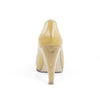 Euphrosyne Wood Heel: Camel w/Nude Trim